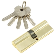 Цилиндровый механизм PLP N90 английский ключ/ключ PB Полированная латунь